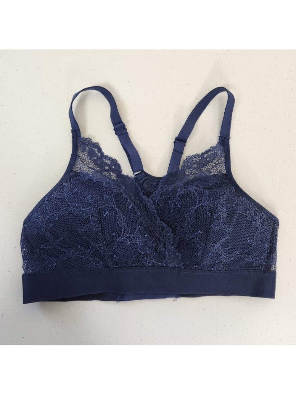 Chantelle 67210 Everyday Lace Racerback Bralette Size Small Navy Blue Wireless